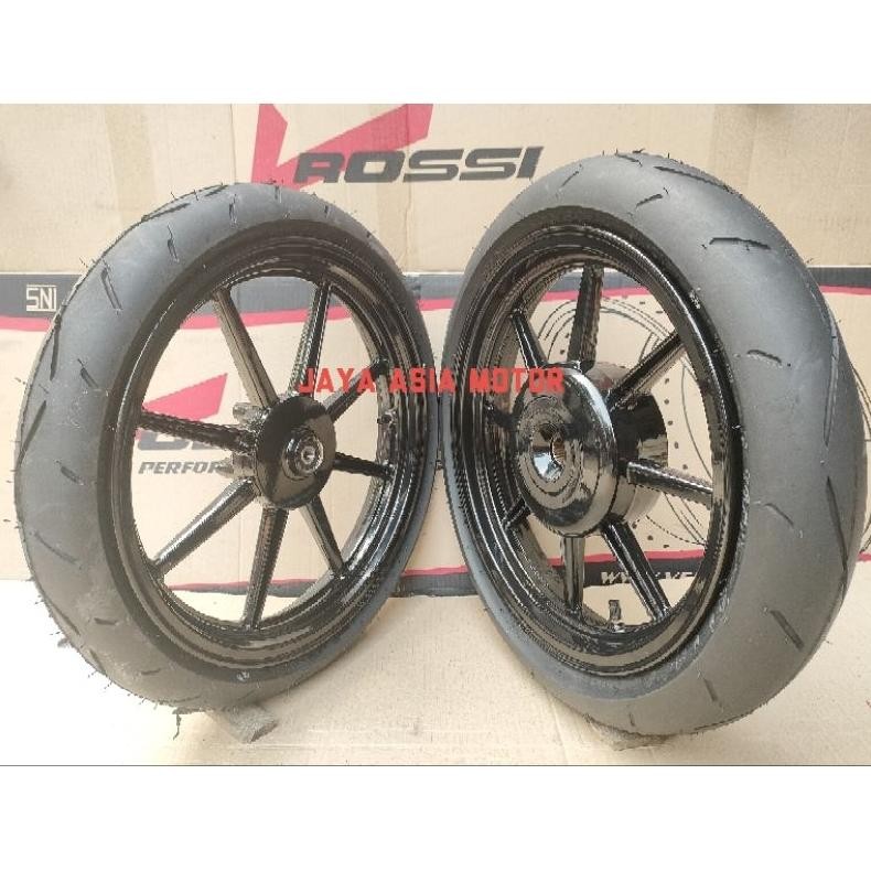 Terlaris Sepaket Velg Racing Ring 14 V Rossi Palang 8 Plus Ban Vario 110 Beat Scoopy Genio Spacy Var
