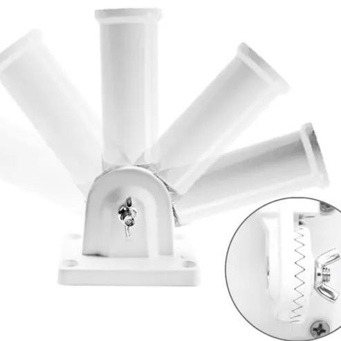 

New Penahan Bendera Alumunium 180 Derajat, Braket Sudut Tiang Bendera