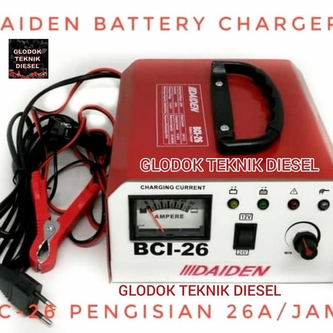 Battery Baterai Battere Charger CAS Aki Accu Basah BCI 26 20A Daiden murah