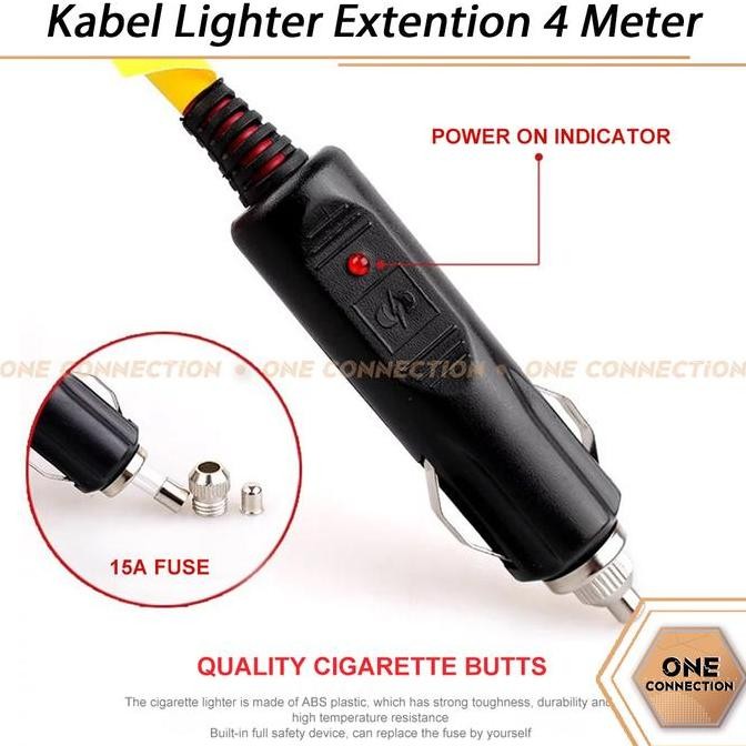 Kabel Colokan Mobil Cigarette Lighter Extension Colokan Rokok Mobil