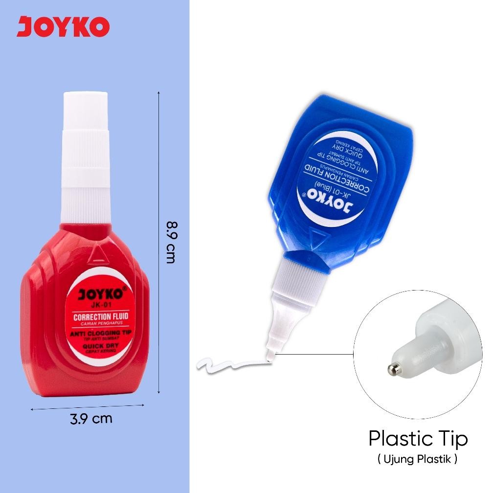 

Special - JOYKO CORRECTION FLUID JK-01TIPEX CAIR JOYKO JK01 TIPX TIP-EX 1 BOX LUSIN MURAH [12PCS] ,,