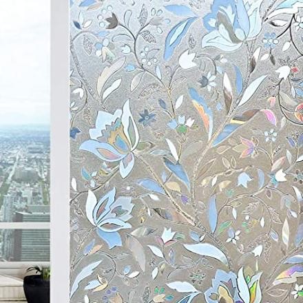 MURAH! KC 6 SALUR BUNGA HOLOGRAM STIKER KACA | SANBLAST STICKER KACA | STIKER KACA JENDELA | SUNBLAS