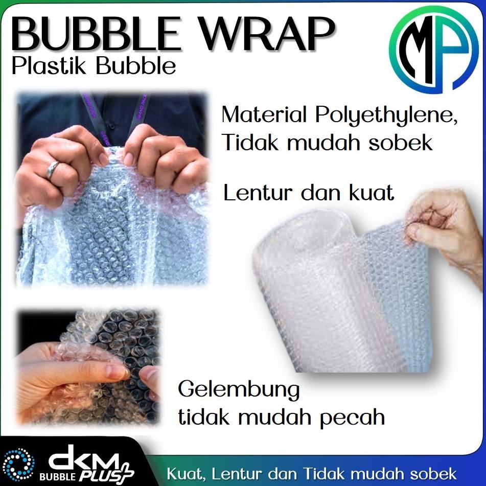 

Best! Plastik Gelembung Bubble Wrap DKM Roll 50meter x 125cm Warna Bening dan Hitam Merek DKMPlus Rusfet ..