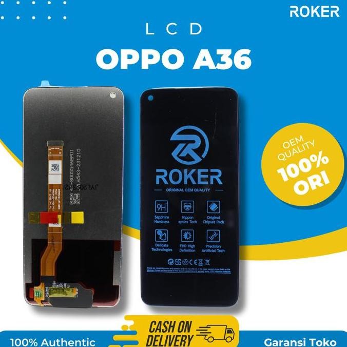 NEW LCD TOUCHSCREEN OPPO A76 / OPPO A36 TS FULLSET ORIGINAL BY ROKER