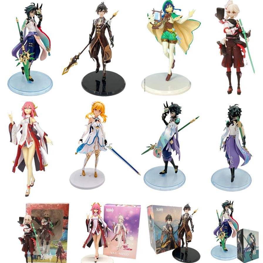 Fb-43 Figure Genshin Impact Lumine Aether Hu Tao Zhongli Qiqi 17-19 Cm