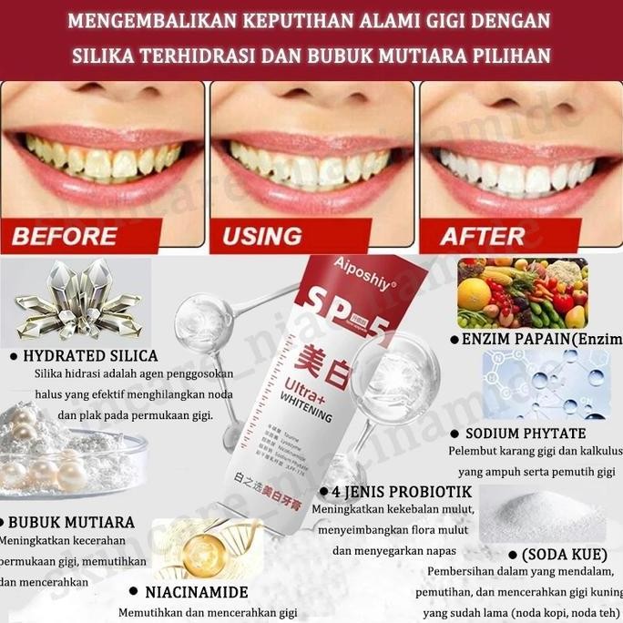 Original Pasta Gigi Pemutih Probiotik - Odol Penghilang Karang Gigi Viral