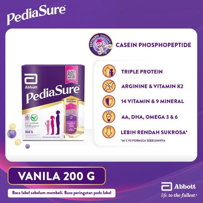 

terbaru pediasure vanila 200gr nutrisi pertumbuhan anak