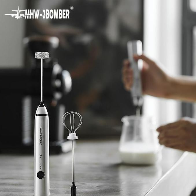 

Terlaris Mhw-3Bomber Electric Milk Frother Rechargeable - Alat Pembuat Busa Susu Untuk Latte Art Stirrer Coffee Matcha Ready Stok