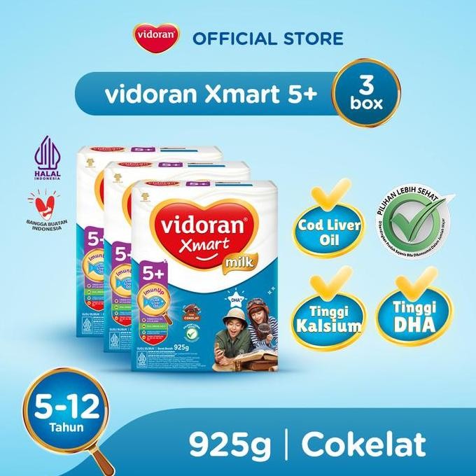 

terbaru vidoran xmart 5+ imun up susu formula cokelat 925g (3 box)