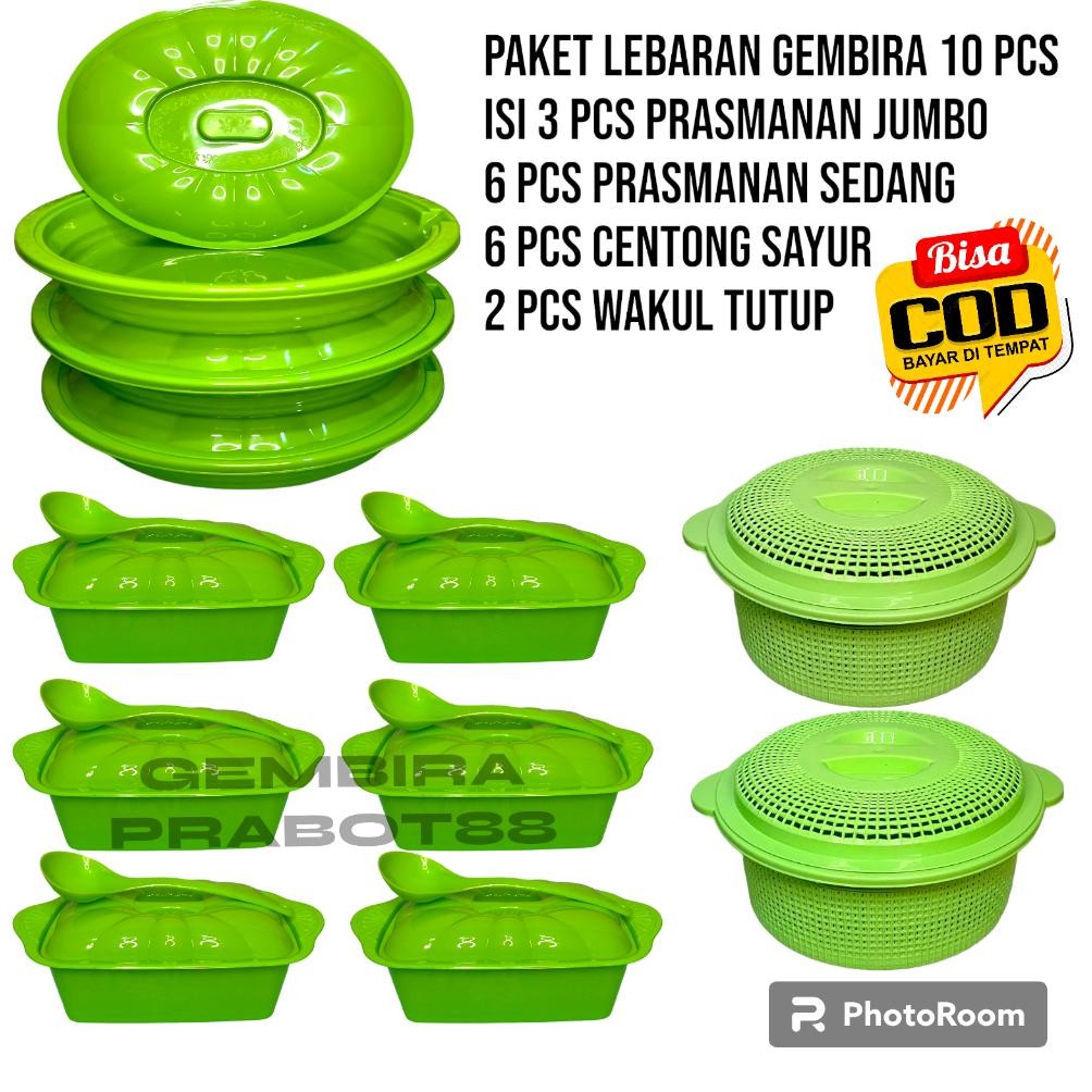 Ready Set Paket Lebaran 3 Pcs Prasmanan Jumbo 6 Pcs Prasmanan Segi Dan Centong 2 Pcs Wakul Dan Cento