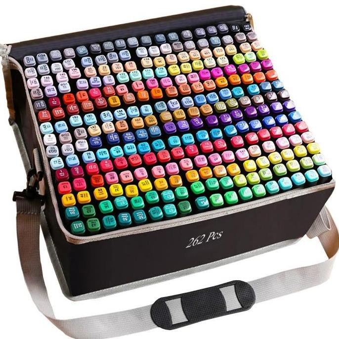 

WGM - 262PCS WARNA DUAL TIP MARKER SPIDOL UMUM GENERAL MARKER SET ANIMATION MARKERS / SKETCH TWIN MARKET SET SPIDOL ORIGINAL DAN TERPERCAYA