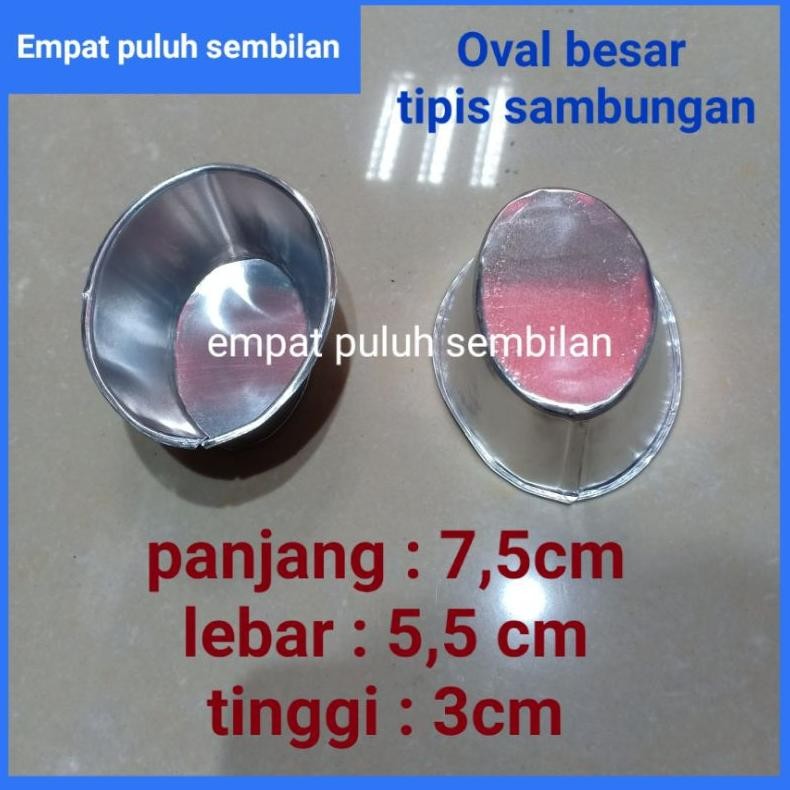 LOYANG OVAL PRESS / CETAKAN KUE OVAL / CETAKAN CHEESE CAKE / CETAKAN bolu mini / CETAKAN BIKA AMBON