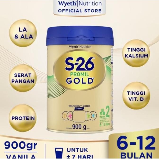 

terbaru s-26 promil gold tahap 2 susu formula bayi 6-12 bulan 900gr - s26 promil