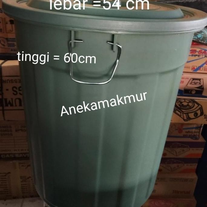 terbaru ember hijau + tutup 90 liter bak air besar plastik (khusus grab/gojek)
