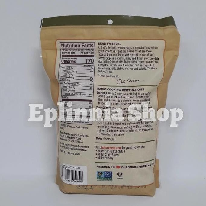 

Bob'S Red Mill Millet Hulled 794 Gr - Biji Milet #Gratisongkir
