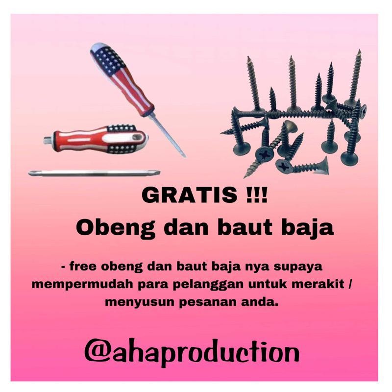 Meja Tempat Kompor Gas 2 Tungku / Rak Bumbu Dapur Serbaguna