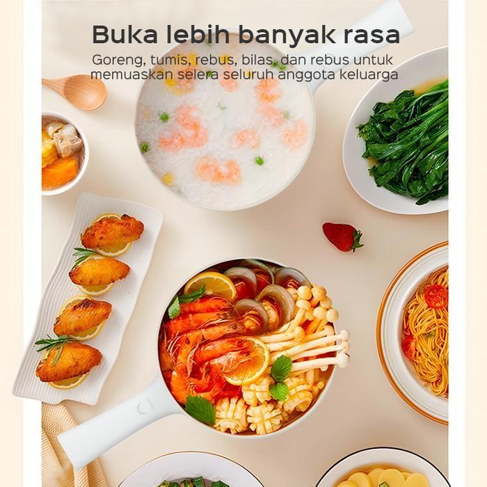 Han River Panci Listrik Multifungsi 2L Lapisan Keramik Anti Lengket//Panci Elektrik Penggorengan / F