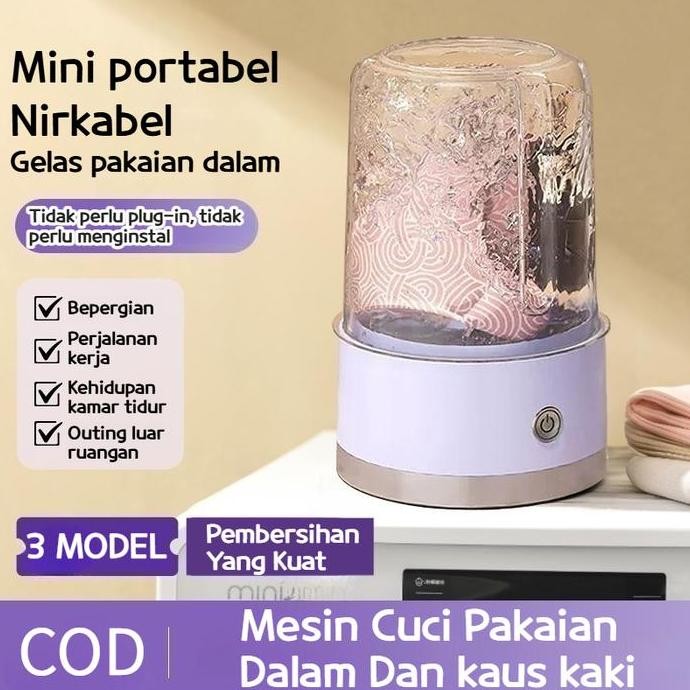 DISKON MINI WASHING MACHINE DINAMO MINI - MESIN CUCI MINI WIRELESS PORTABLE
