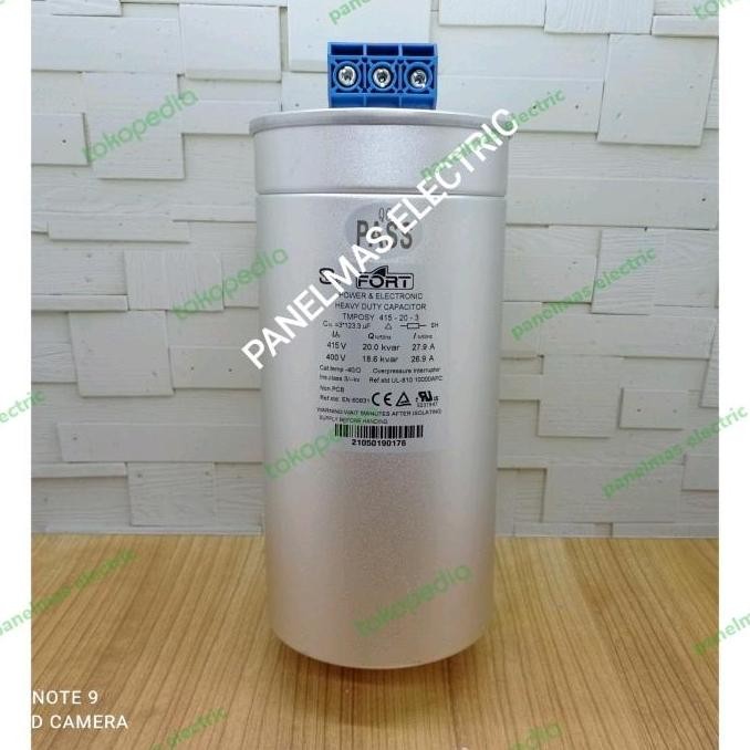 DISKON KAPASITOR BANK 20KVAR 415V TMPDSY - FORT 3 PHASE CAPACITOR PANEL LISTRIK
