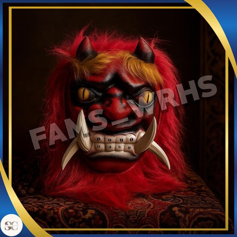 {Pasti Murah} Topeng Gedruk Topeng Buto Monster Bahan Spons Merah Ib53