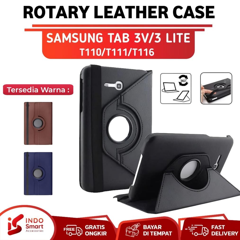 Case Samsung Tab 3V / Samsung Tab 3 Lite / Samsung Galaxy Tab 3V Lite 7 Inch T111 T116 Flip Cover Ca