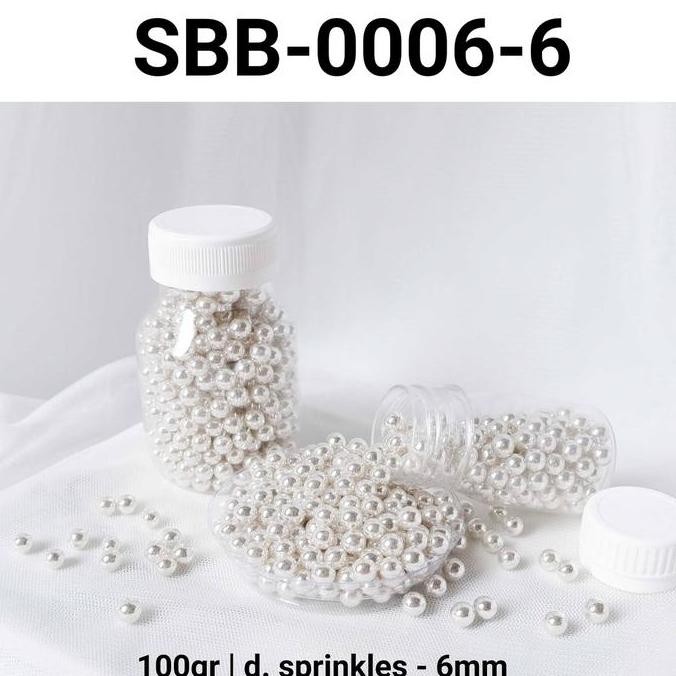 

((((()paling dicari] SBB-0006-6 Sprinkles sprinkle sprinkel 100gr 100 gram mutiara silver