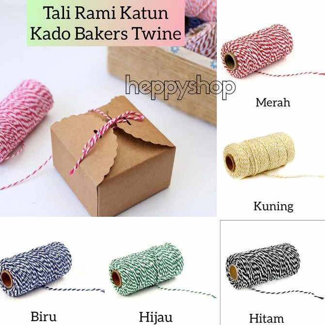 

Ready oke] Tali Rami Katun Kado Bakers Twine Merah Christmas