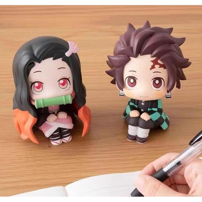 [original] action figure demon slayer nendoroid tanjiro nezuko mitsuri sanemi kimetsu no yaiba 10cm 