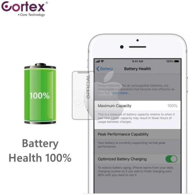 Batre baterai iphone X,5/5G,5S/5C,SE double power cortex Original Terlaris