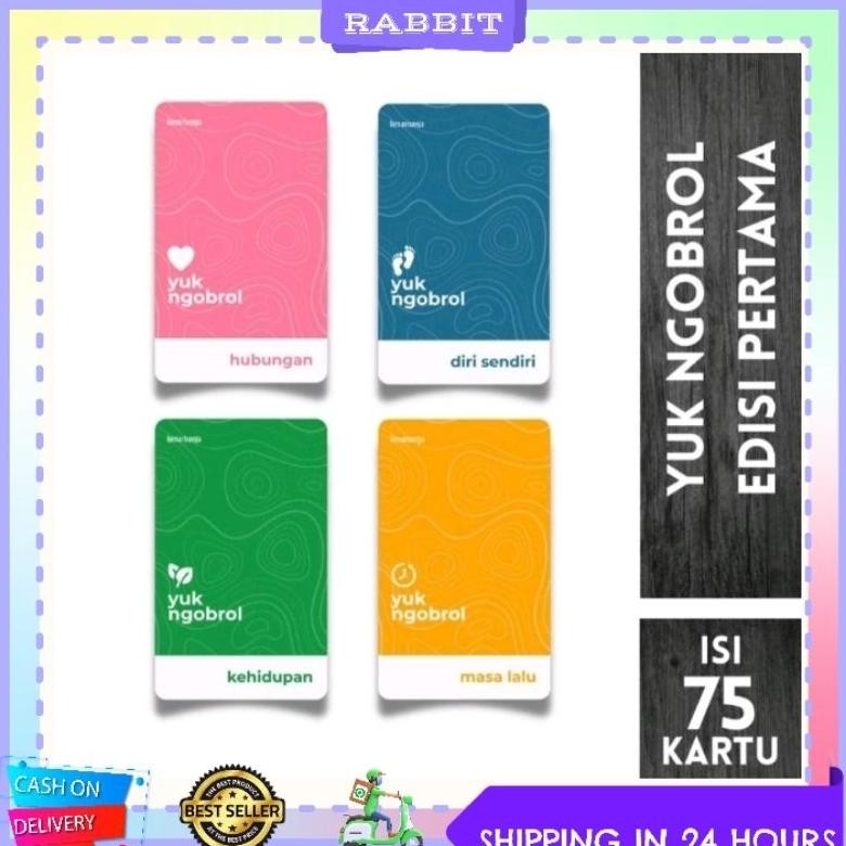 ''Terlaris" -Kartu Permainan Obrolan Seru-Yuk Ngobrol Edisi Pertama Isi 7 Kartu