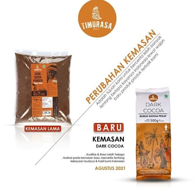 

Terlaris Timurasa Minuman Bubuk Cokelat 100% Murni Tanpa Gula - Dark Cocoa Raw Cacao Premium Chocolate Drink Powder Ready Stok