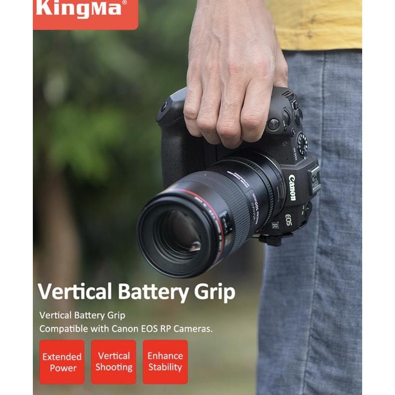 KingMa Battery Grip EOS RP Vertical Holder Canon DSLR EOS RP Camera Terlaris