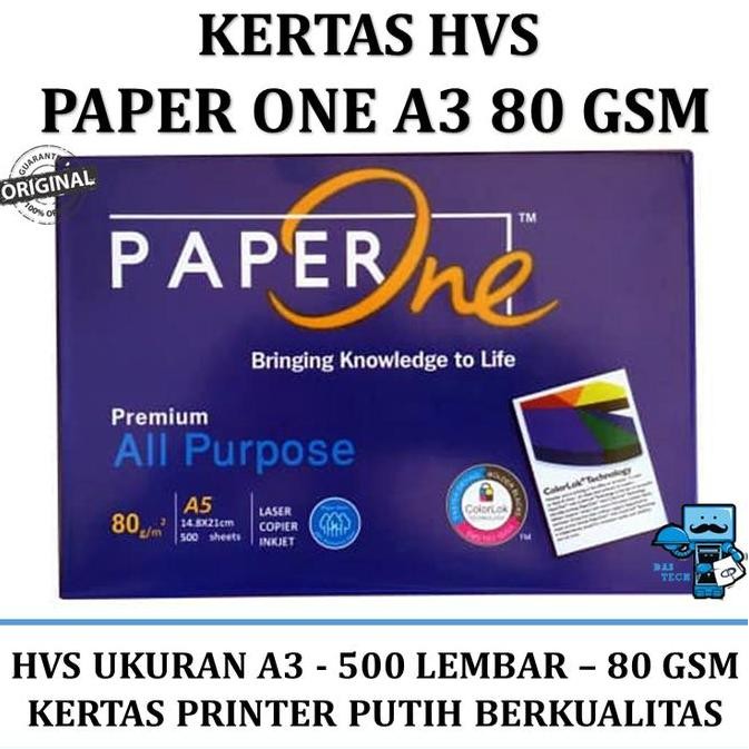 

Kertas HVS A3 Paper One 80 Gram HVS A3 Paper 500 Lembar