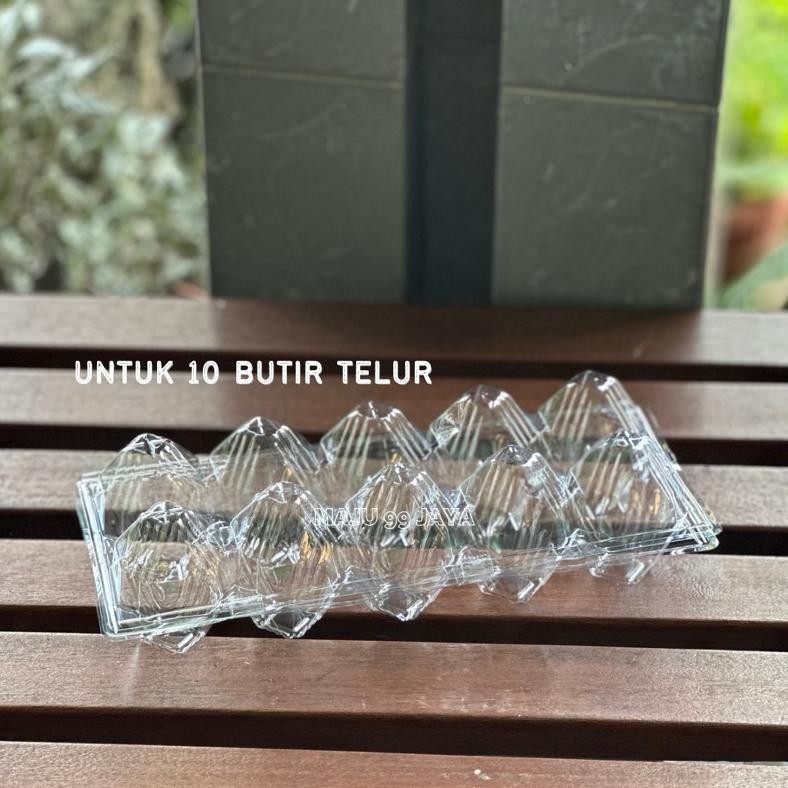 (50 PCS) Mika Telur / Tray Telur / Egg Tray isi 10 Butir Tanpa Pengunci | Box Telor Bahan Tebal Beni