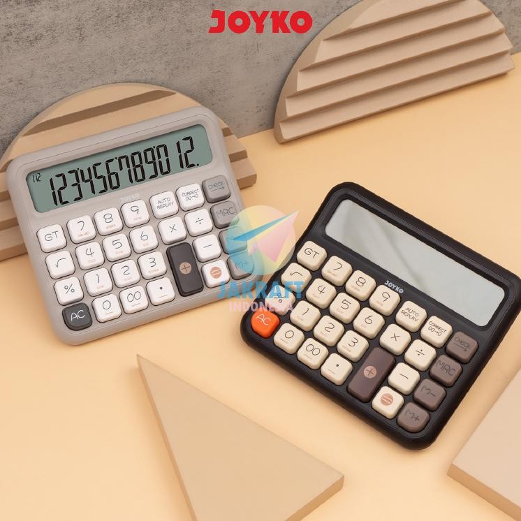 

1 Pcs Kalkulator Monochrome Joyko Cc63Bco Calculator 12 Dits Bdispay Che Correct 112 Steps Aaa Battery Mechanical Marshmallow Button