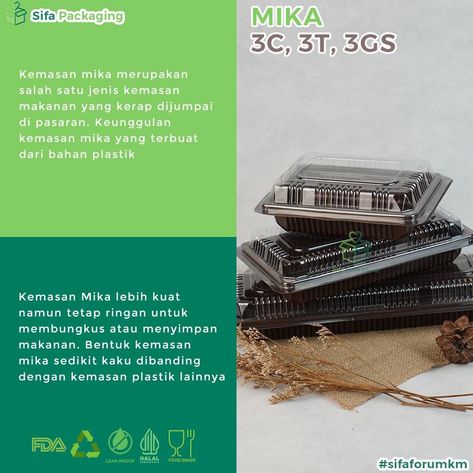 Mika Brownies Tray Persegi Panjang Kecil Sedang Besar Kue Bolu Tart Gulung Kotak Puding Mika Sushi S