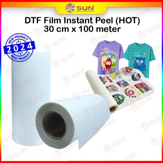 

NEW Film DTF Roll lebar 30cm / 60 cm x 100meter - Premium Heat Transfer Film