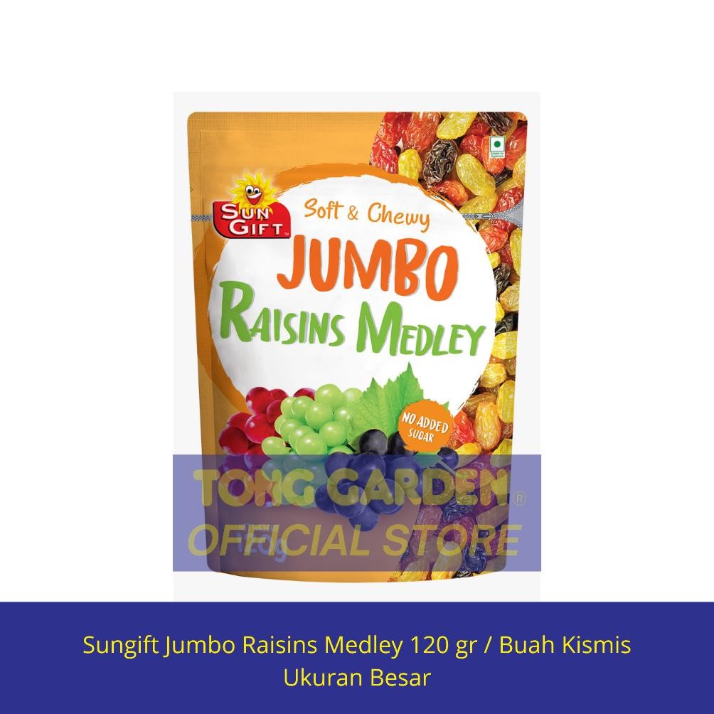 

2 PCS Tong Garden SunGift Jumbo Raisins Medley 120g