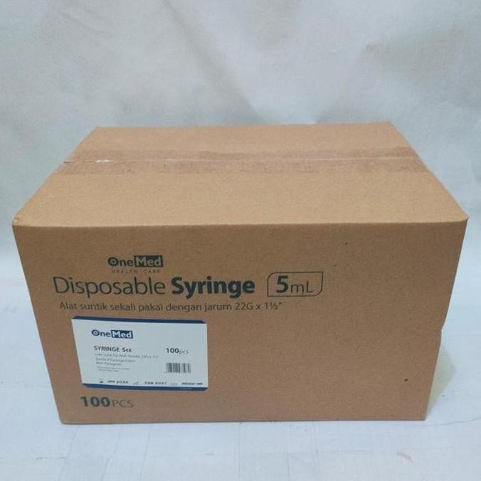 Syringe 5cc OneMed with Needle 22G / Spuit 5ml OneMed
