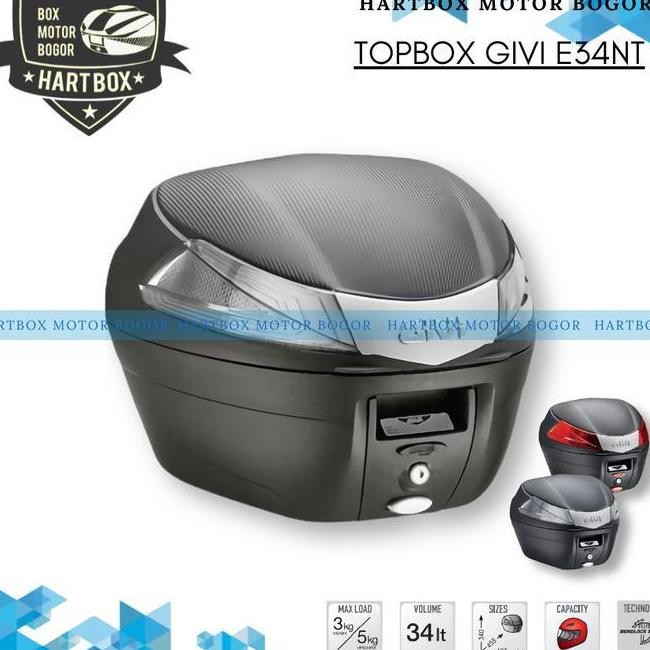 TopBox Givi B34NT Mika Clear/Putih Box Motor Givi B34 Fazzio Vespa Mio