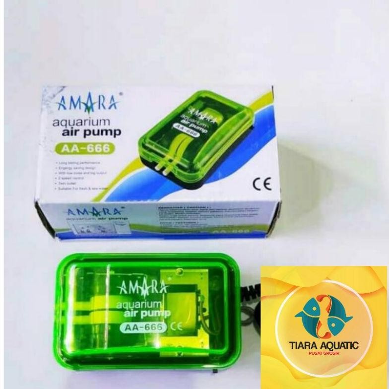 Airpump Aerator 2 lubang untuk Aquarium kiyosaki,armada roston,dll