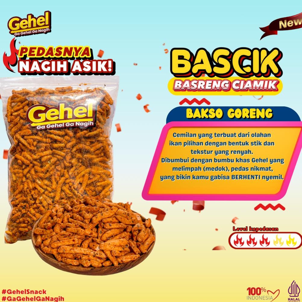 

GEHEL 1KG (BASRENG CIKRUH DAN BASRENG CIAMIK) - Camilan, Makanan Ringan