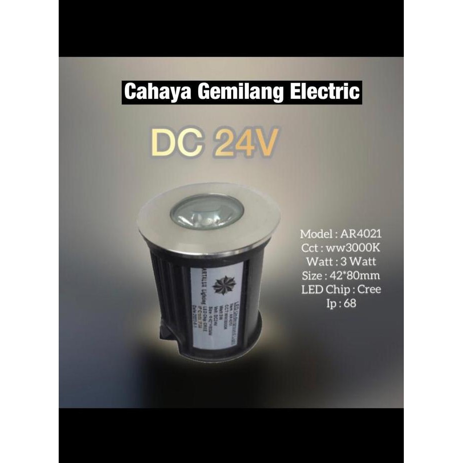Lampu Lantai Cree Led 3W 3Watt Dc 12V 12Volt 24V 24Volt Artalux Ar4201 Underground