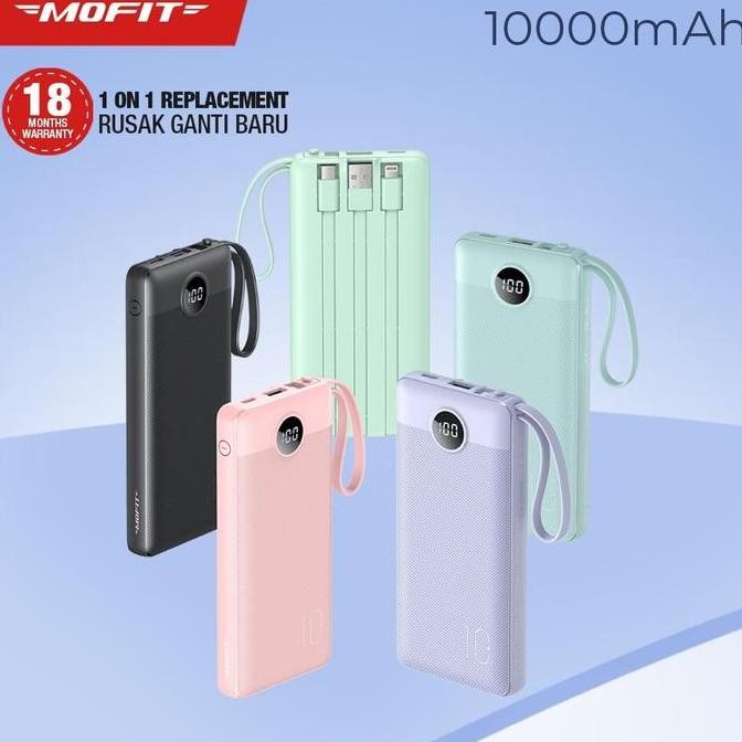 Powerbank MOFIT M19 10000mAh + Fast Charge 2.4A Real Capacity