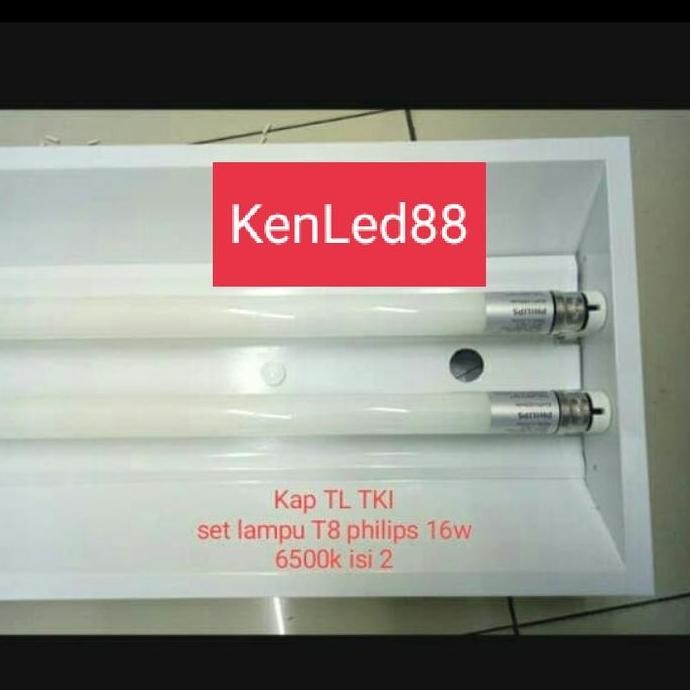 Kap Lampu Tki Inbow 2X36/2X16 Housing Tl Neon Led 120Cm 2Lampu