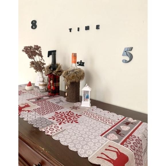CR - Christmas Table Runner Taplak Meja Natal/Dekorasi Natal Table Runner printed/ table runner Nata