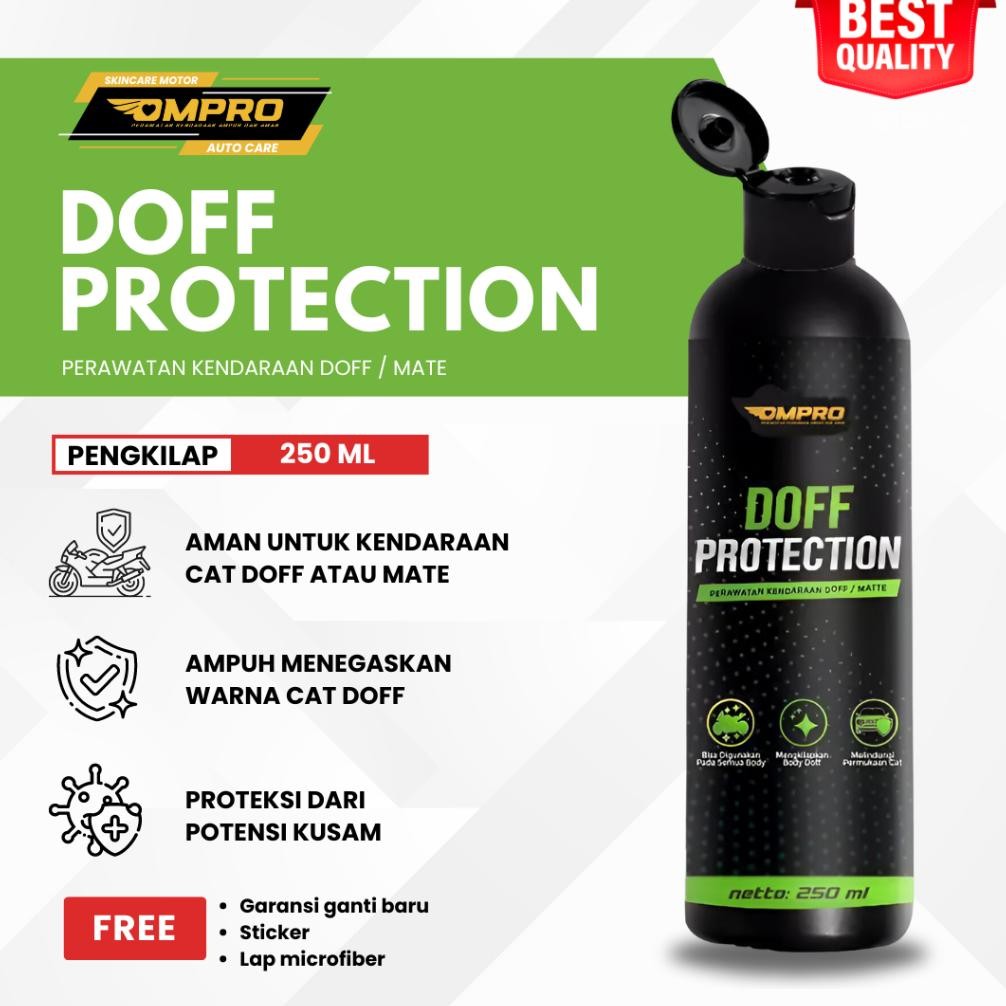 Pengkilap Pengkilat Body Motor Hitam Ompro Doff Protection Body Motor 250ml Matte Protection Biru Hi
