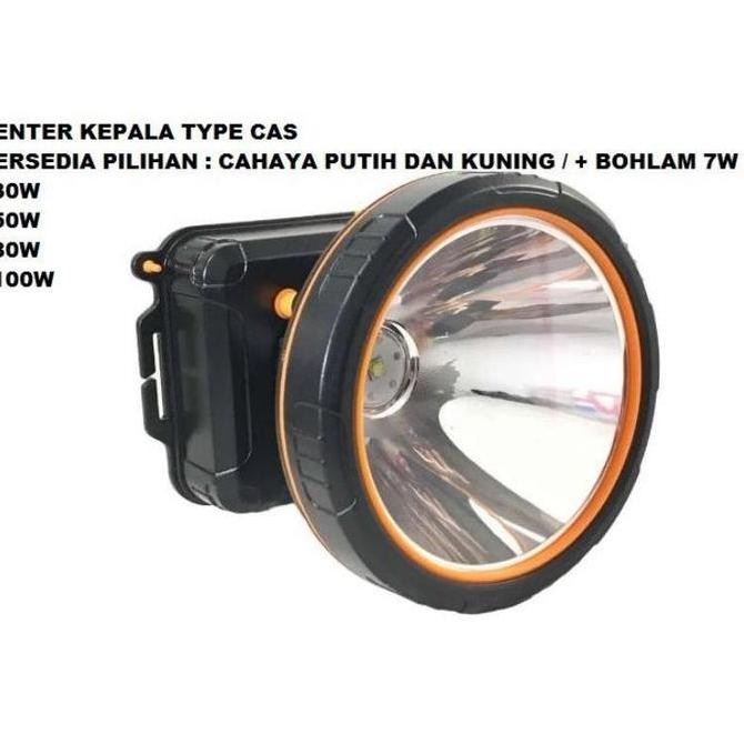 Senter Kepala 30watt 50watt 80watt 100watt Cahaya Putih Dan Kuning
