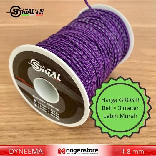 Tali Speargun DYNEEMA 1.8mm UNGU PURPLE Line Speargun SIGALSUB DYNEEMA 1,8mm DYNEEMA 1.8 mm Line Spe