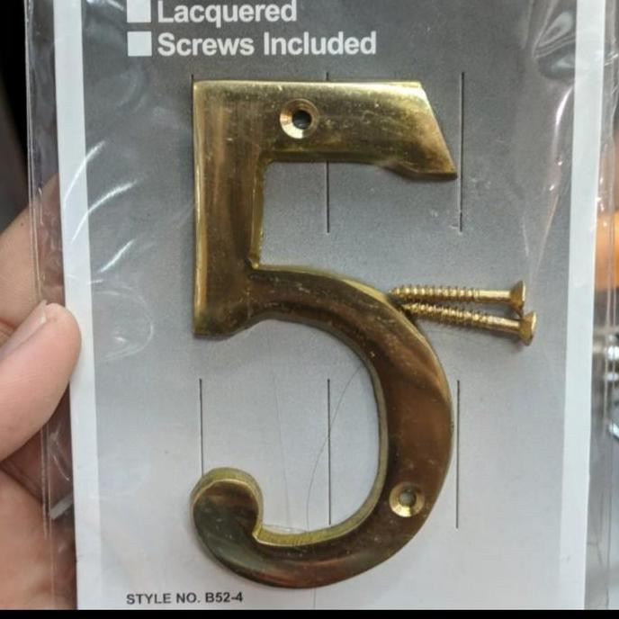 New  Nomor Angka Huruf Rumah Gold/Stainless
